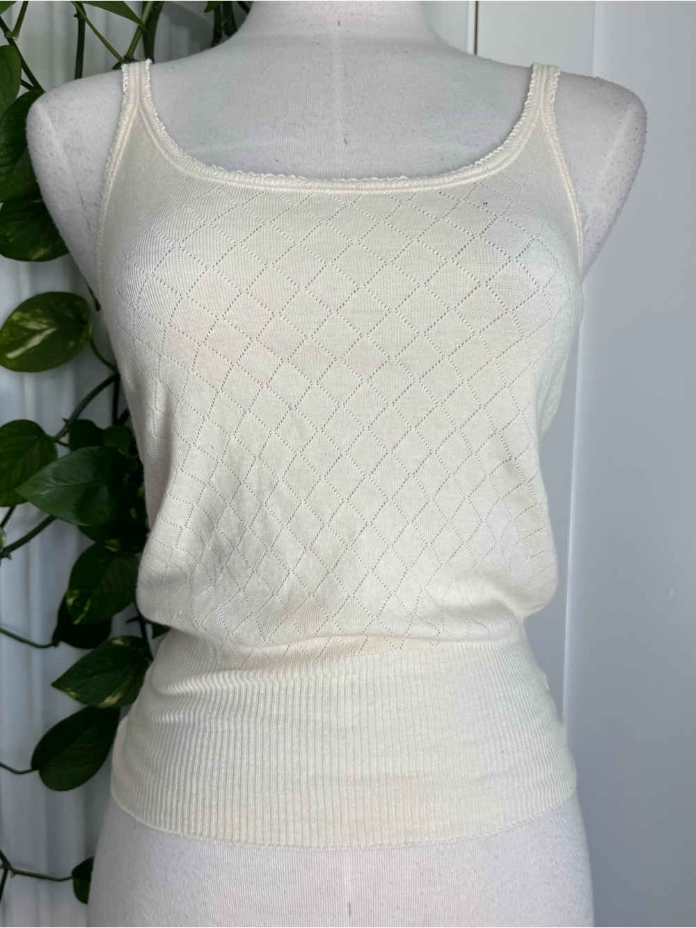 Dolce and Gabbana Jeans Wool Cream Tank - Small